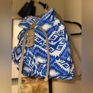 Bags | Mudo Accessories Vintage Bluewhite Beautiful Backpack  display picture 3